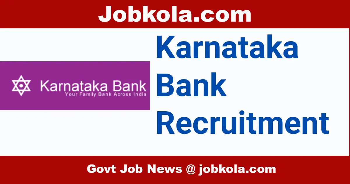 Karnataka Bank Recruitment 2024 - Chartered Accountant