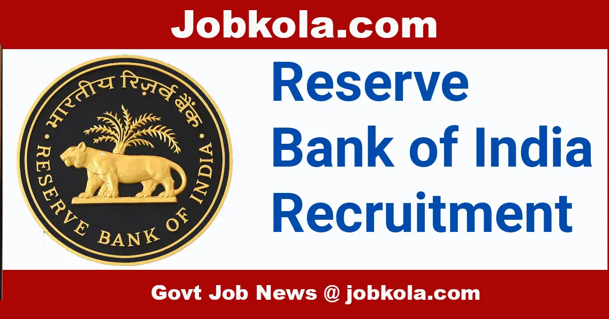 RBI: Reserve Bank of India Recruitment April 2024